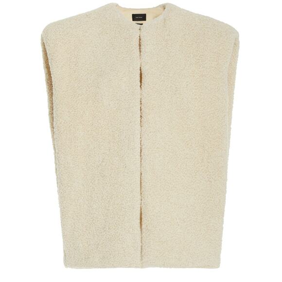 Isabel Marant Jackets & Blazers - Isabel Marant Cream Bouclé Shearling Vest